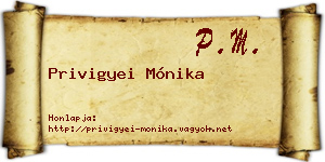 Privigyei Mónika névjegykártya
